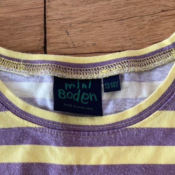 Mini Boden horse girl striped long sleeve t shirt - Picture 3 of 4